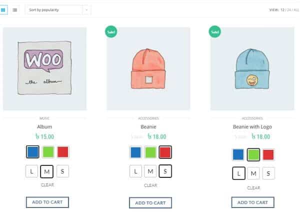 Variation Swatches for WooCommerce 