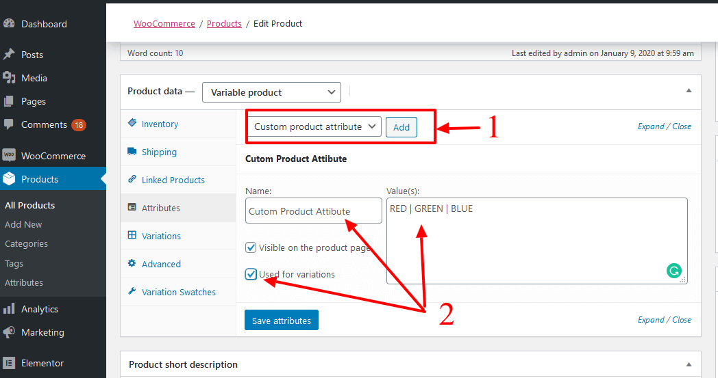 woocommerce variation swatches