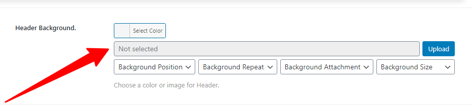 Changing the total header background