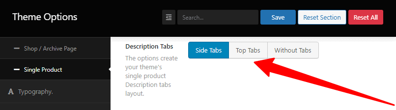 Single Product Description Tabs