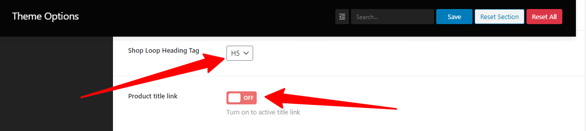 Change the title tag and link