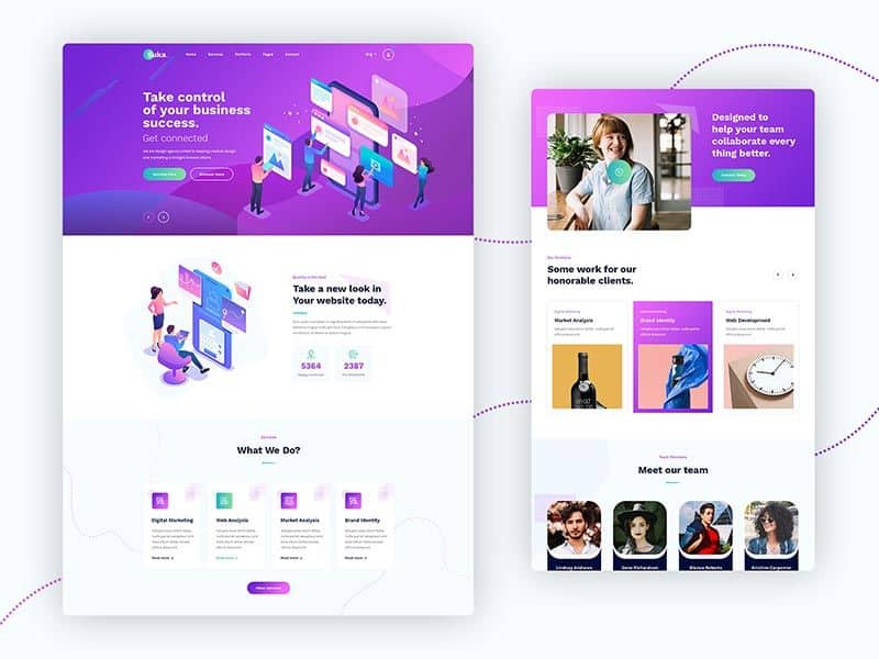 Suka - Free Landing Page PSD template