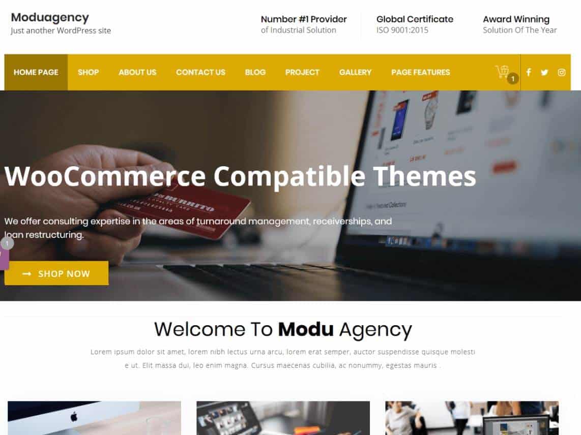 ModuAgency WooCommerce Compatible Multi Purpose theme